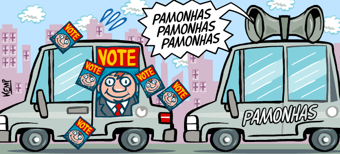 Pamonha. Pamonha. Pamonha. Votem em pamonha!